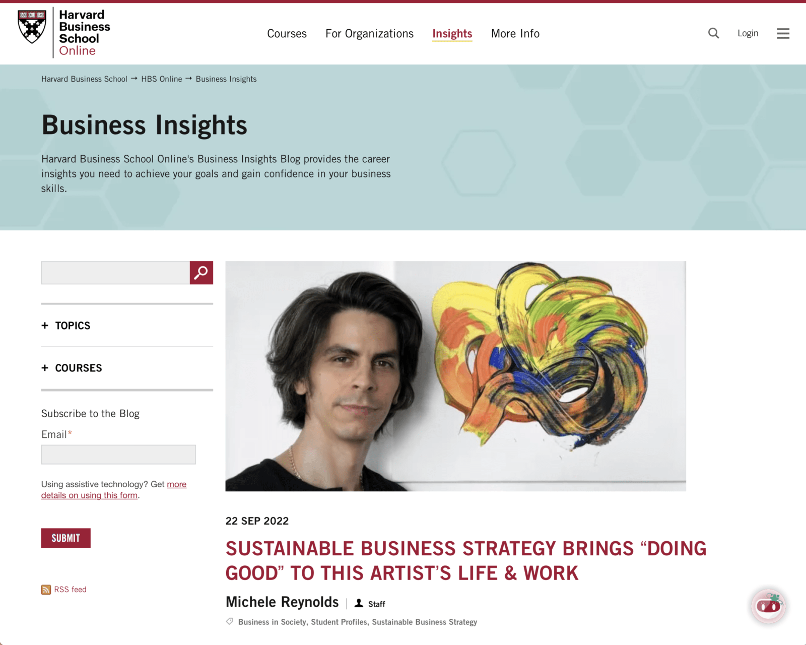 Miroslav Stiburek in Business insight of Harvard Business School